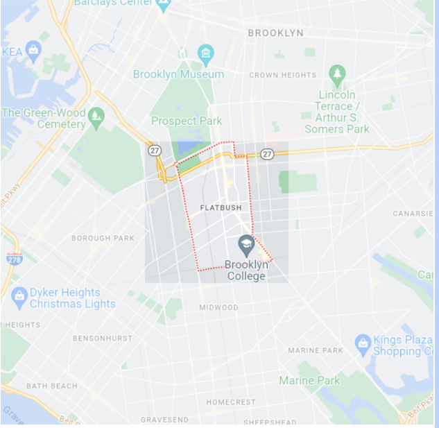 Highlighted Flatbush Area